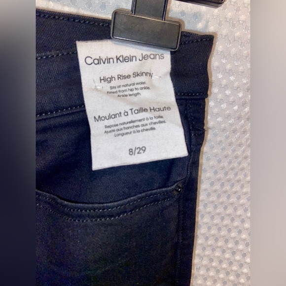 Women’s Calvin Klein skinny high‎ rise black Jeans Sz 8 - Picture 8 of 12